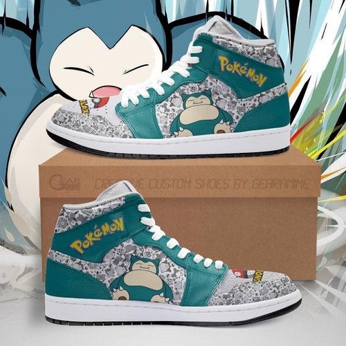 Snorlax Jordan Sneakers Cute Pokemon Sneakers Fan Jordan Sneaker