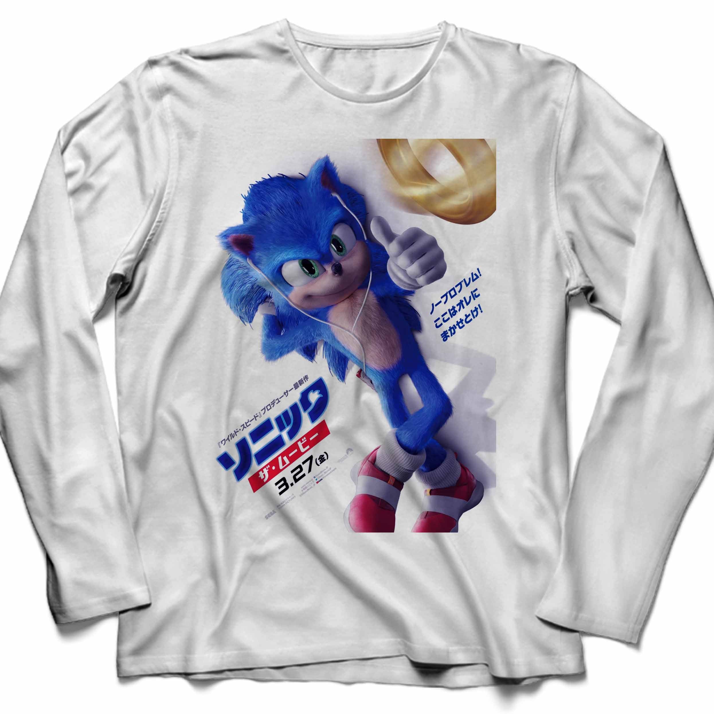 Sonic The Hedgehog Japan Version Unisex Long Sleeve T-Shirt Tee