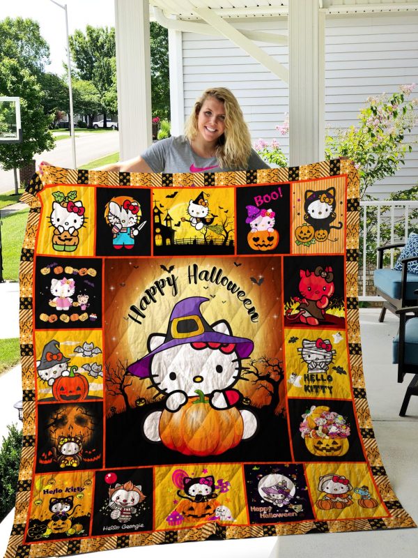 Hello Kitty Halloween Quilt Blanket