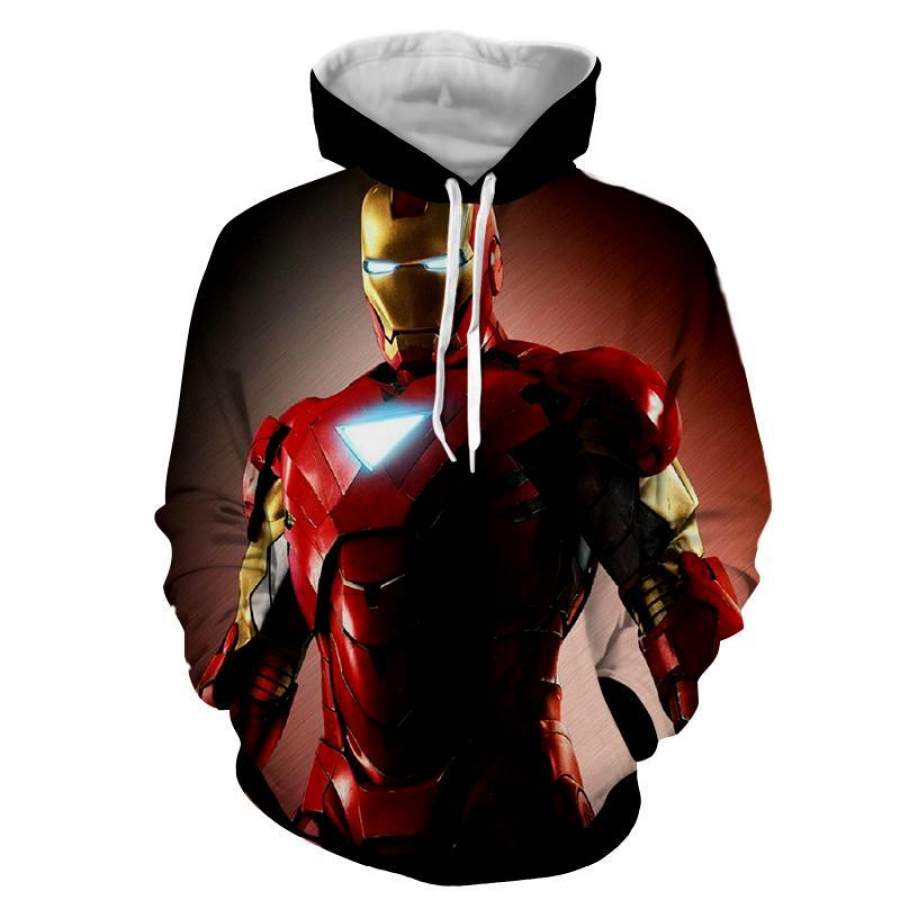 Iron Man Black 3D Printed Hoodie – TopTrendingUS