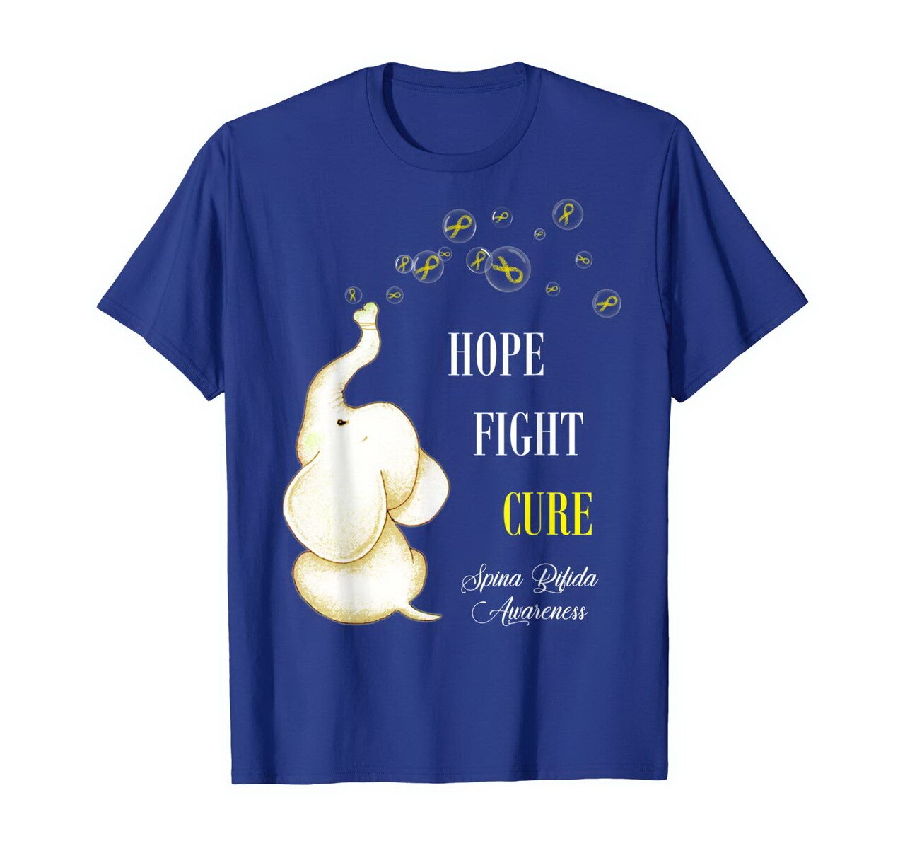 Elephant Yellow Ribbon Spina Bifida Awareness T-Shirt T-Shirt New