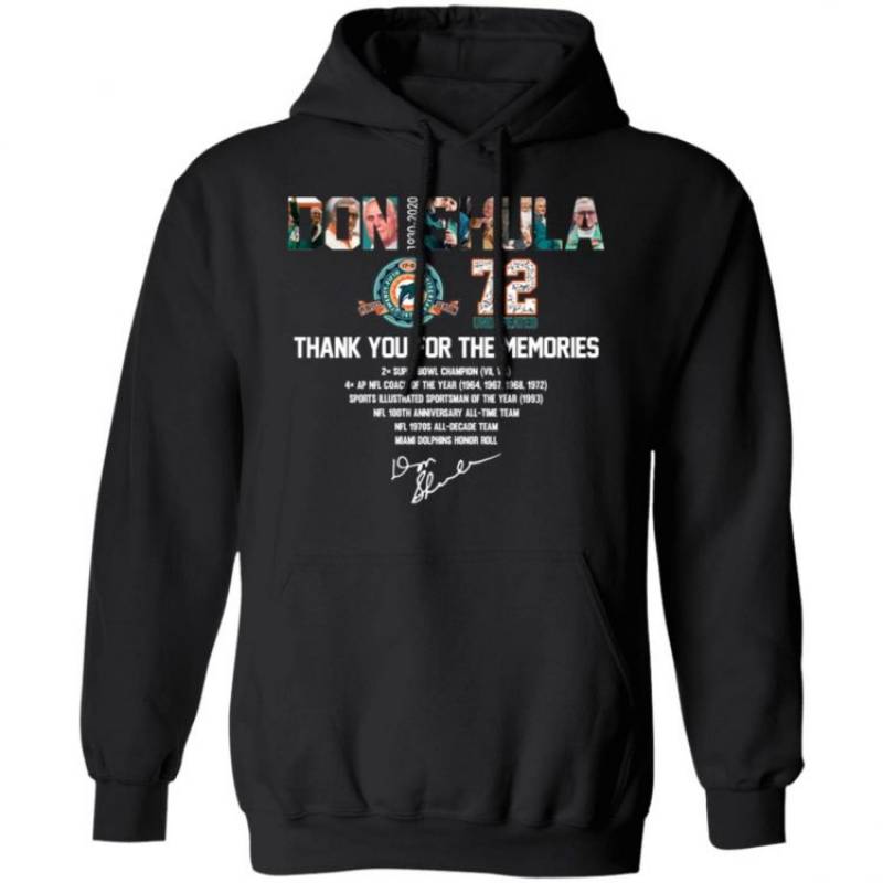 Rip Don Shula 1930-2020 Miami Dolphins 72th Undefeated Signature Hoodie