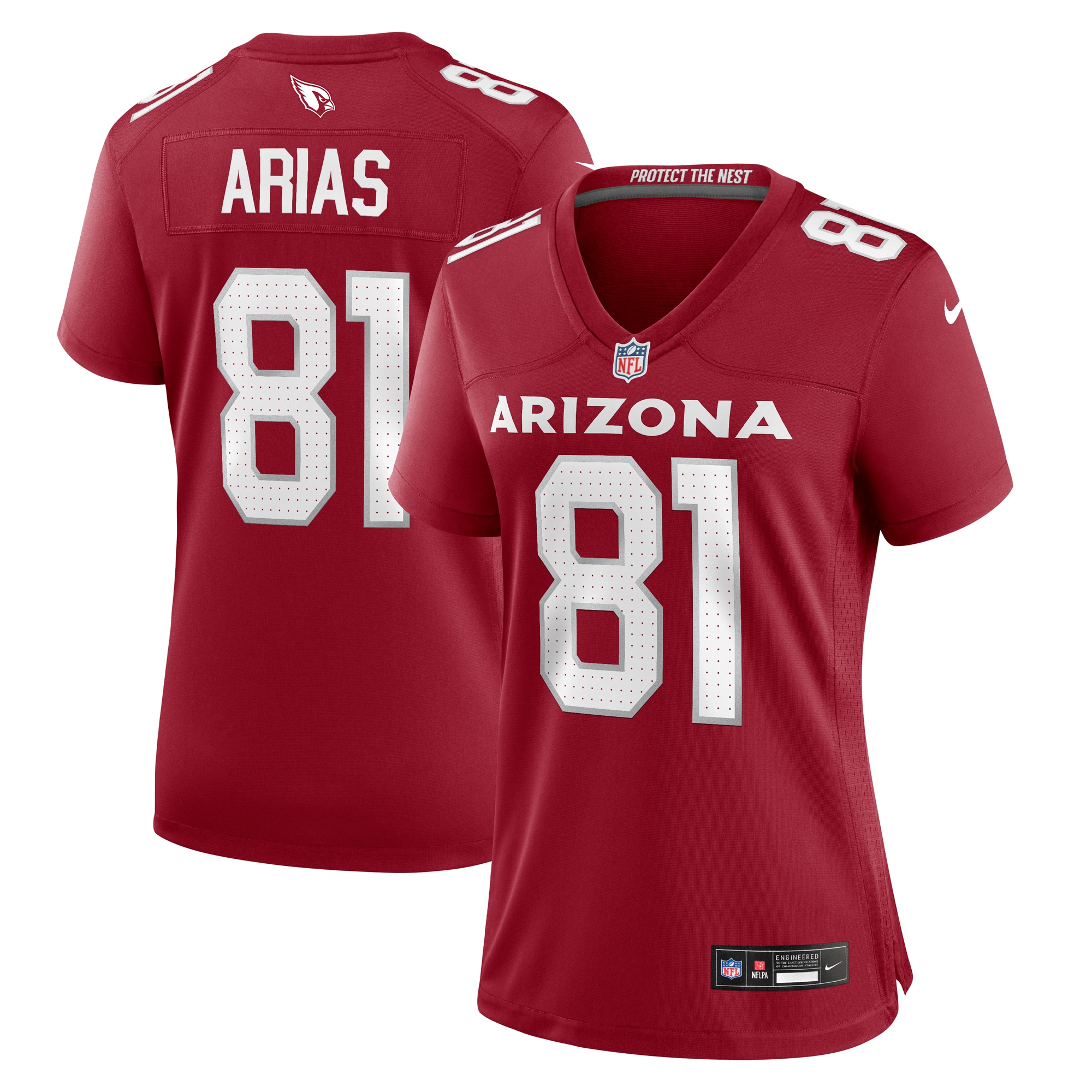 Women’s Arizona Cardinals Daniel Arias  Cardinal Team Game Jersey