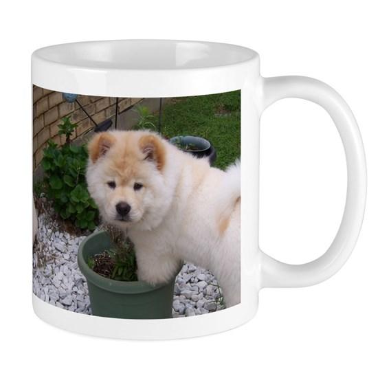 White Chow Chow Puppy Mug