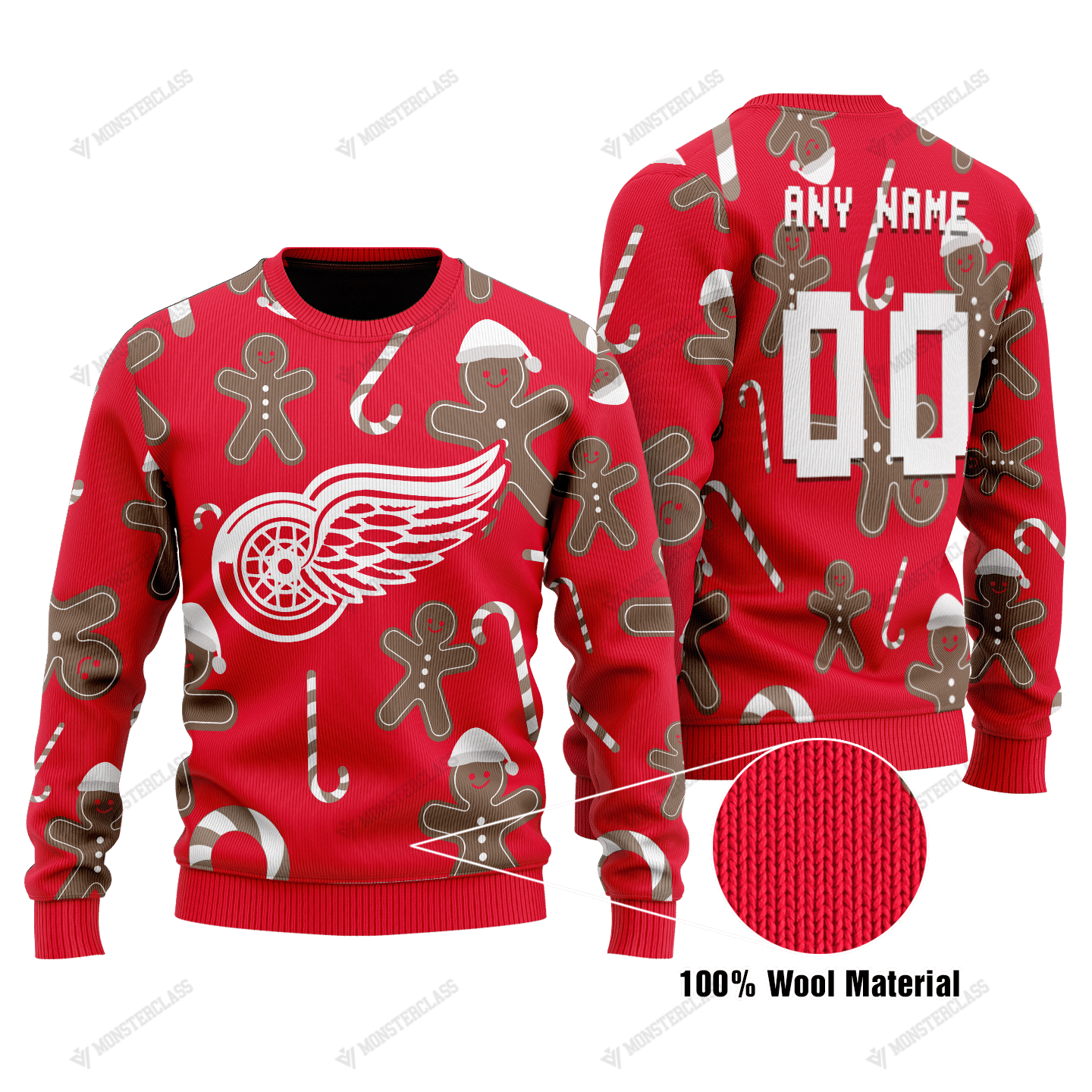 Detroit Red Wings – CUSTOMIZE YOUR NAME & NUMBER – HOT SALE 3D PRINTED