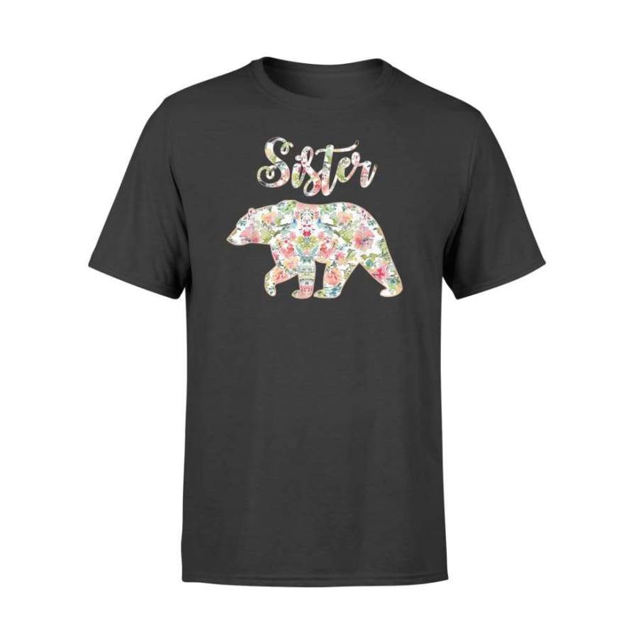 Sister Bear Floral, Matching Floral Family Bear Shirt – Standard T-shirt