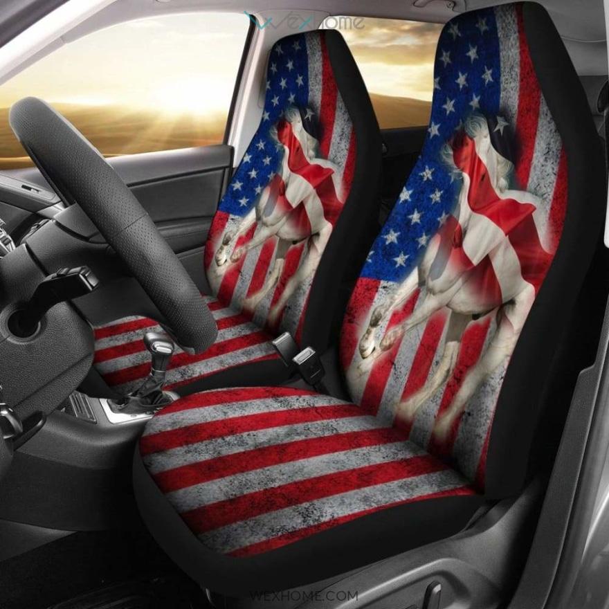 American Flag Big Horse All Protective Car Seat Covers