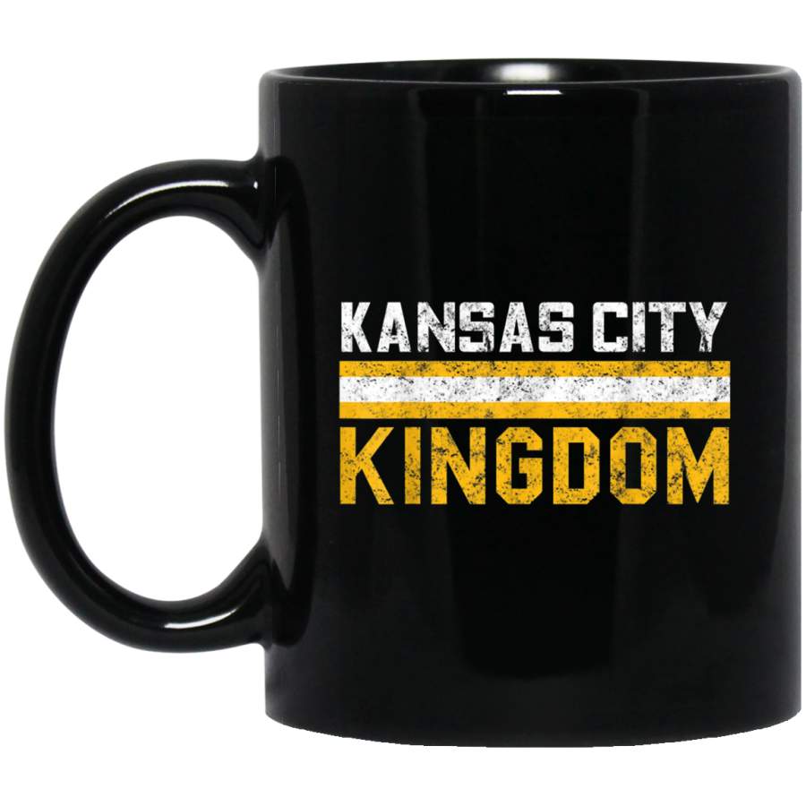 Vintage Kansas City Football Kingdom Stripe Apparel Mug