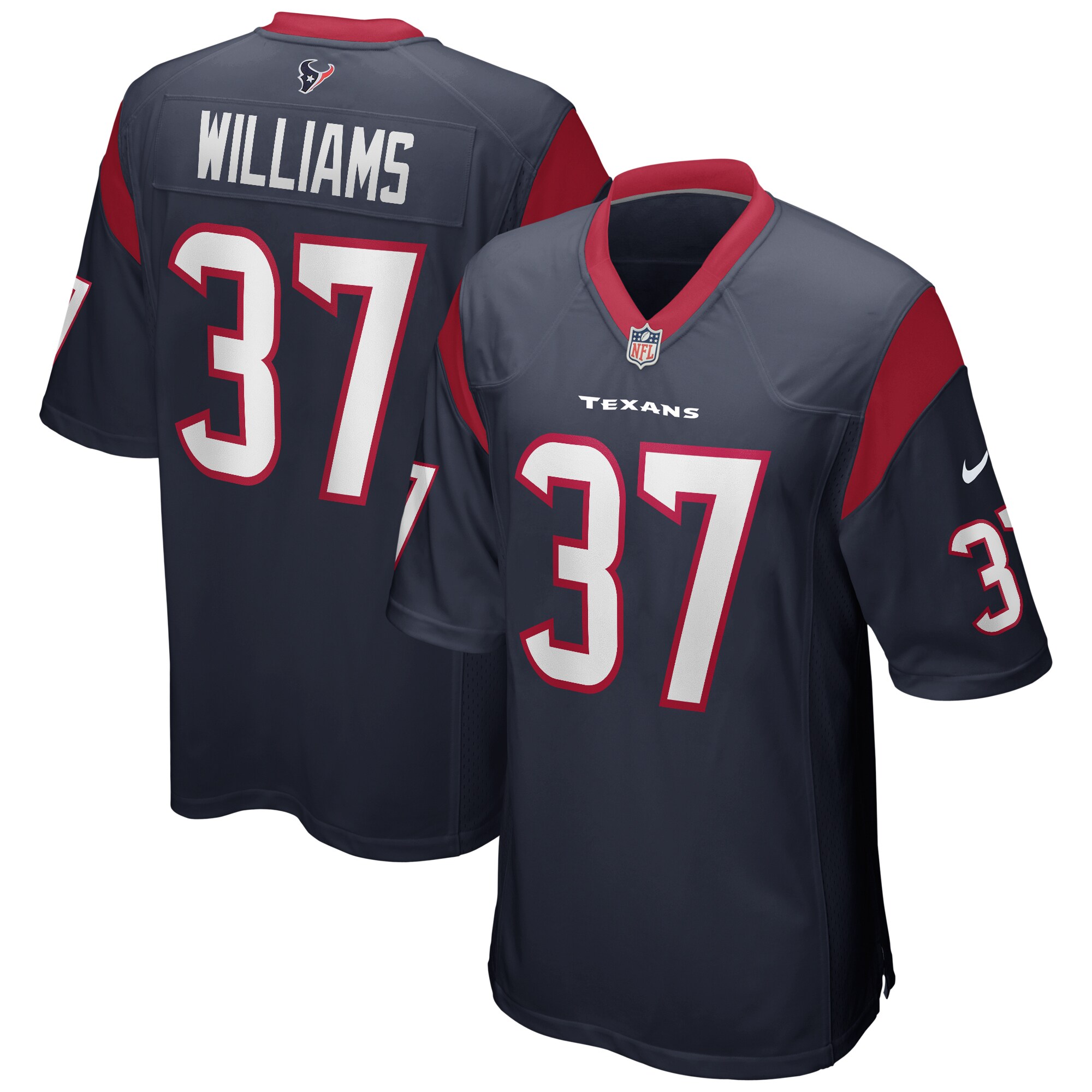 Men’s Houston Texans Domanick Williams Navy Game Retired Player Jersey