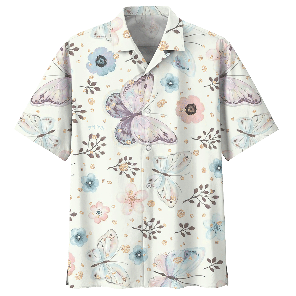 Butterfly White Amazing Design Unisex Hawaii Shirt For Men And Women Ha93730