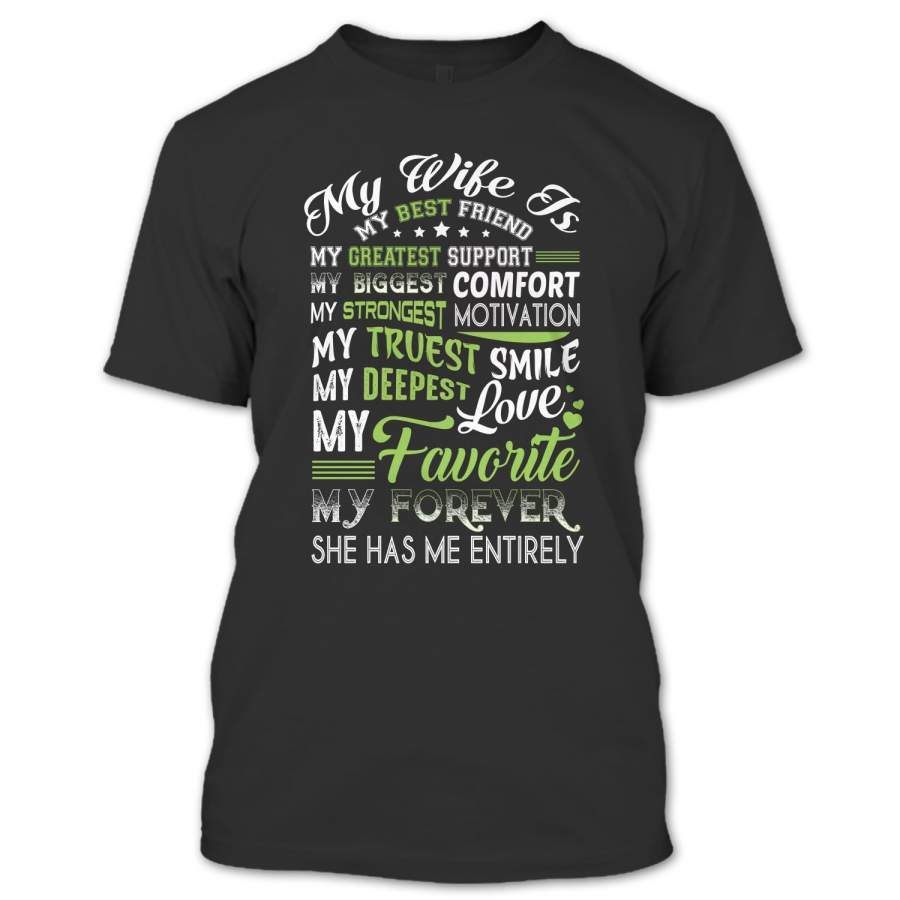 My Wife Is My Best Friend My Forever T Shirt, Proud Wife Shirt, Couples Shirt