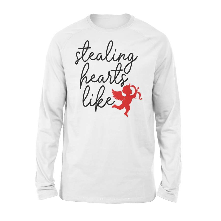 Stealing Hearts Like Cupid Love Couple Valentine Gift Long Sleeve