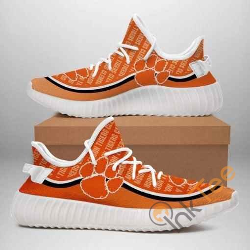 Clemson Tigers Custom Custom Shoes Personalized Name Yeezy Sneakers