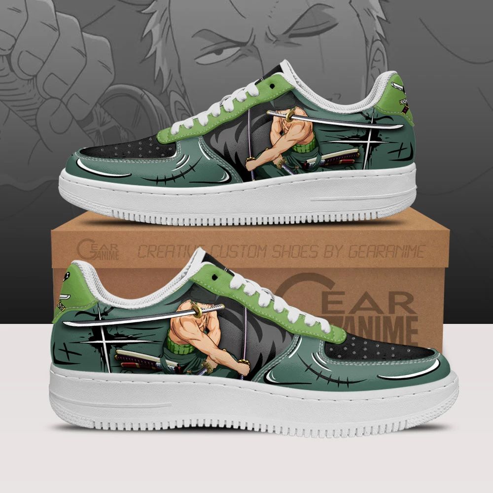 Zoro Santoryu Air Sneakers Custom Anime One Piece Shoes Unisex Men Women