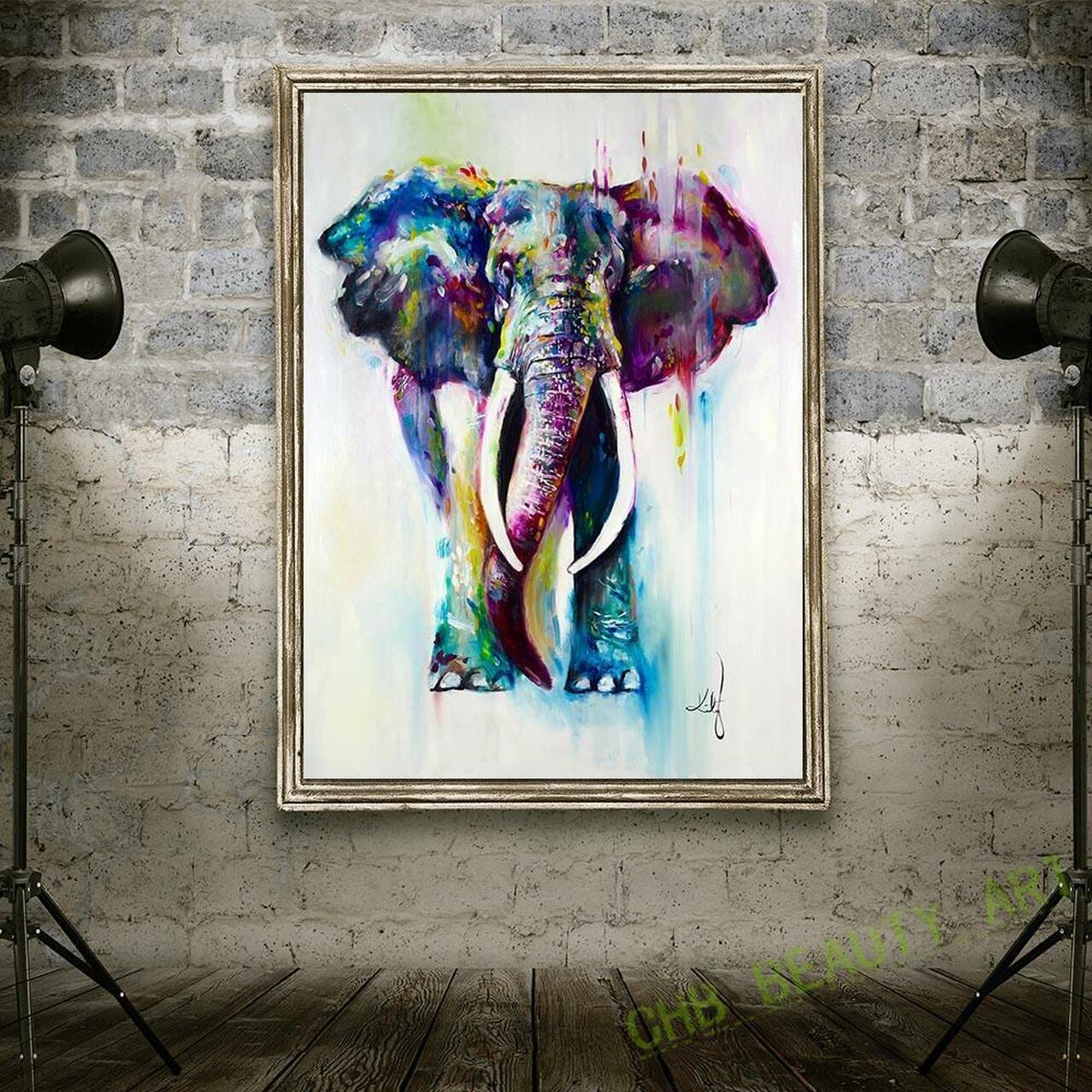 Kate Hd Printed On Animal Watercolor Elephant Pictures For Home Ative Full Hd Personalized Customized Canvas Art Wall Art Wall Decor