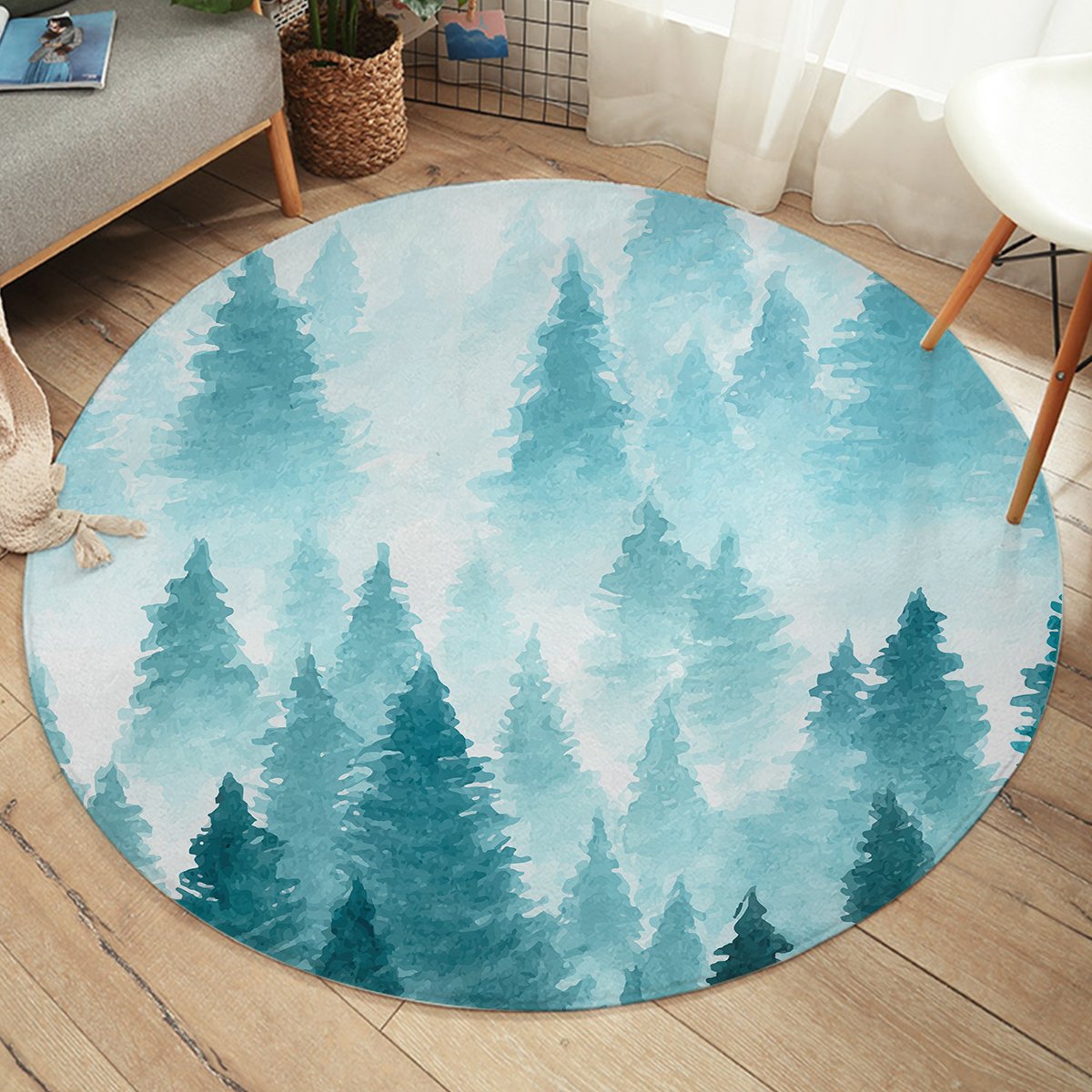 Misty Forest SW2394 Round Rug