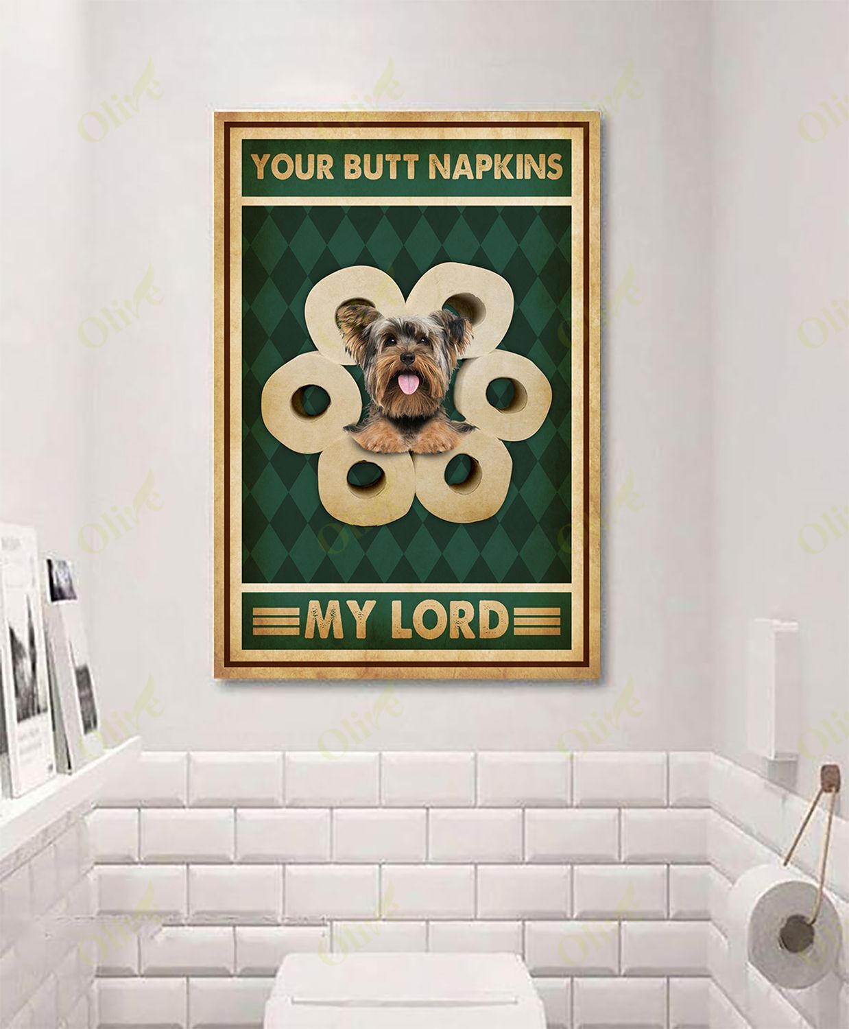 Yorkshire Terrier – Your Butt Napkins My Lord Canvas Wall Art Home Decor