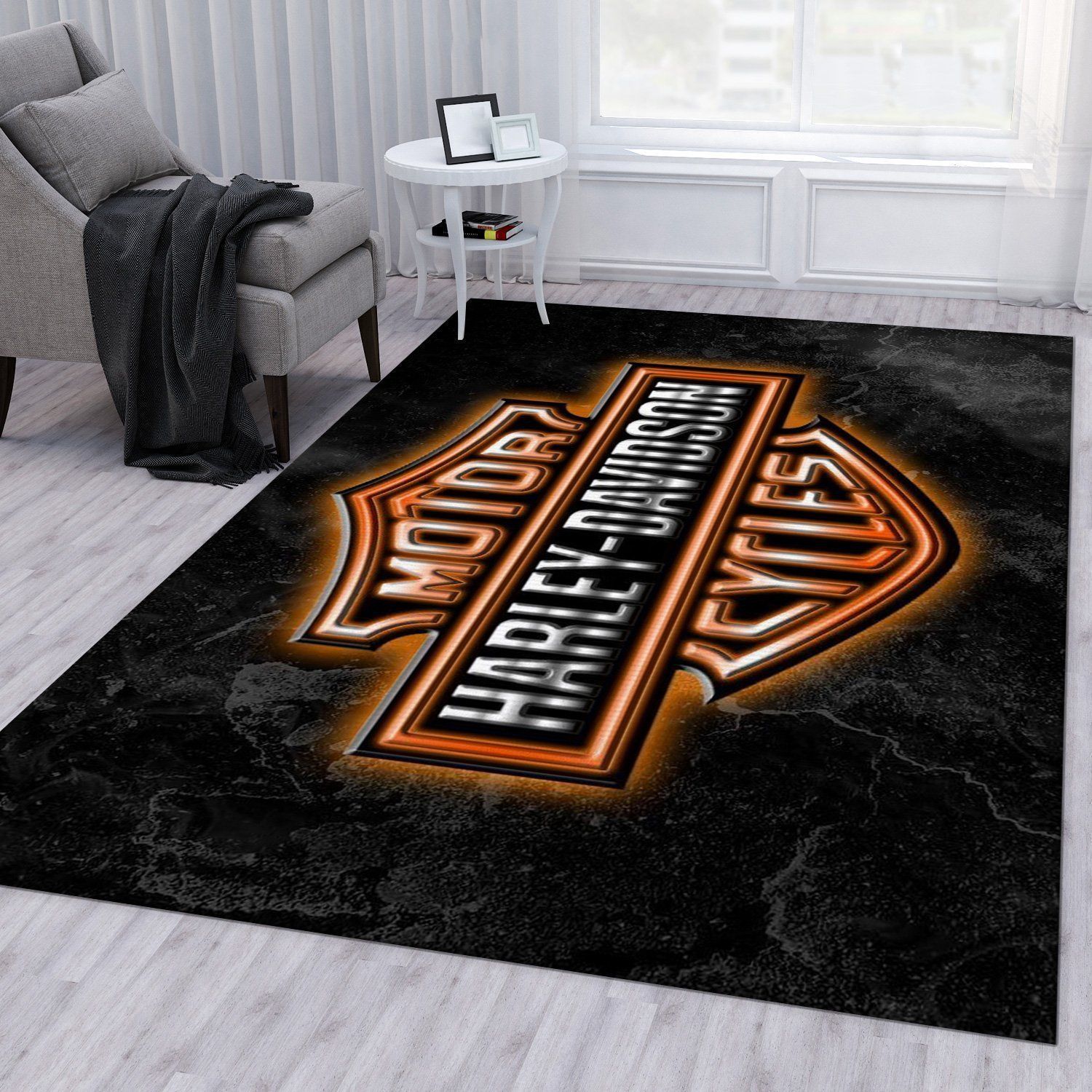 Harley Davidson Ver7 Rug Bedroom Rug Christmas Gift Us Decor H.O.G From YourTee