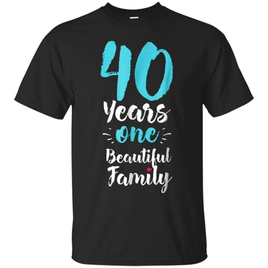 AGR 40th Wedding Anniversary Gift For Her Tshirt Jaq T-shirt