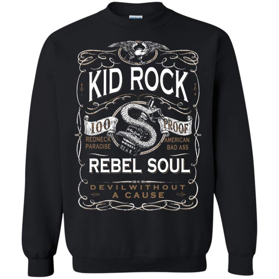 AGR Kid Rock Rebel Soul Devil Without A Cause Whiskey Sweatshirt