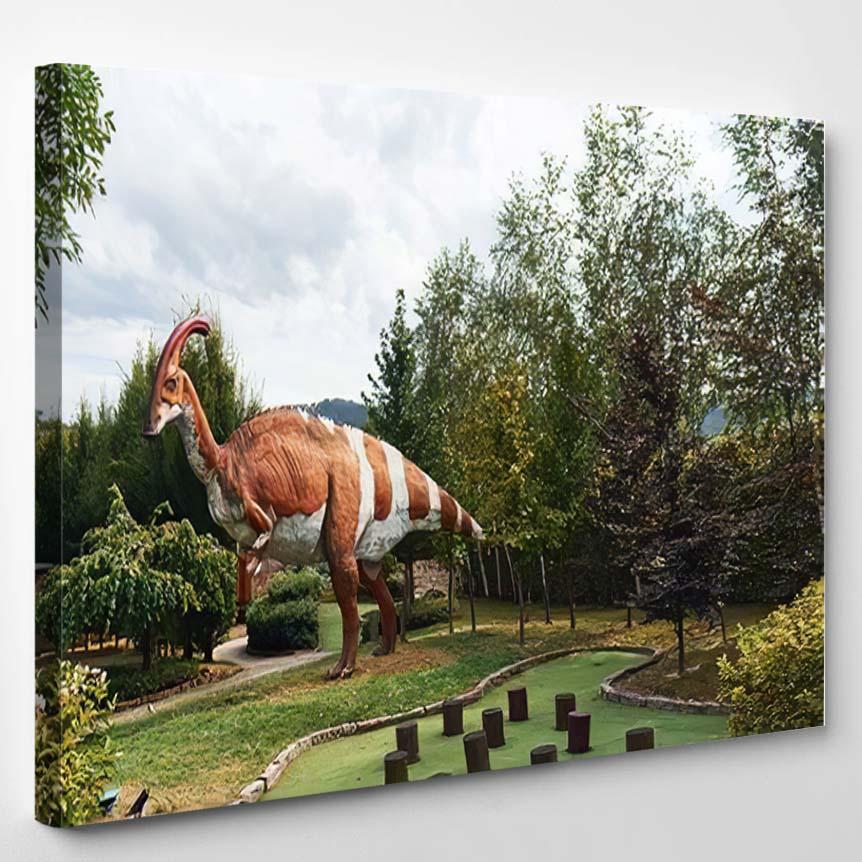 Quality Replicas Dinosaurs Museum Park Outdoors 4 – Dinosaur Animals Canvas Print