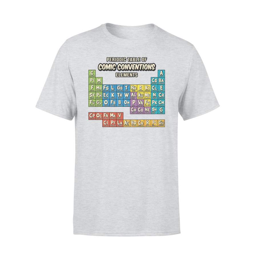 Comic Periodic Table Of Comic Books Convention T Shirt - ReadingLLC