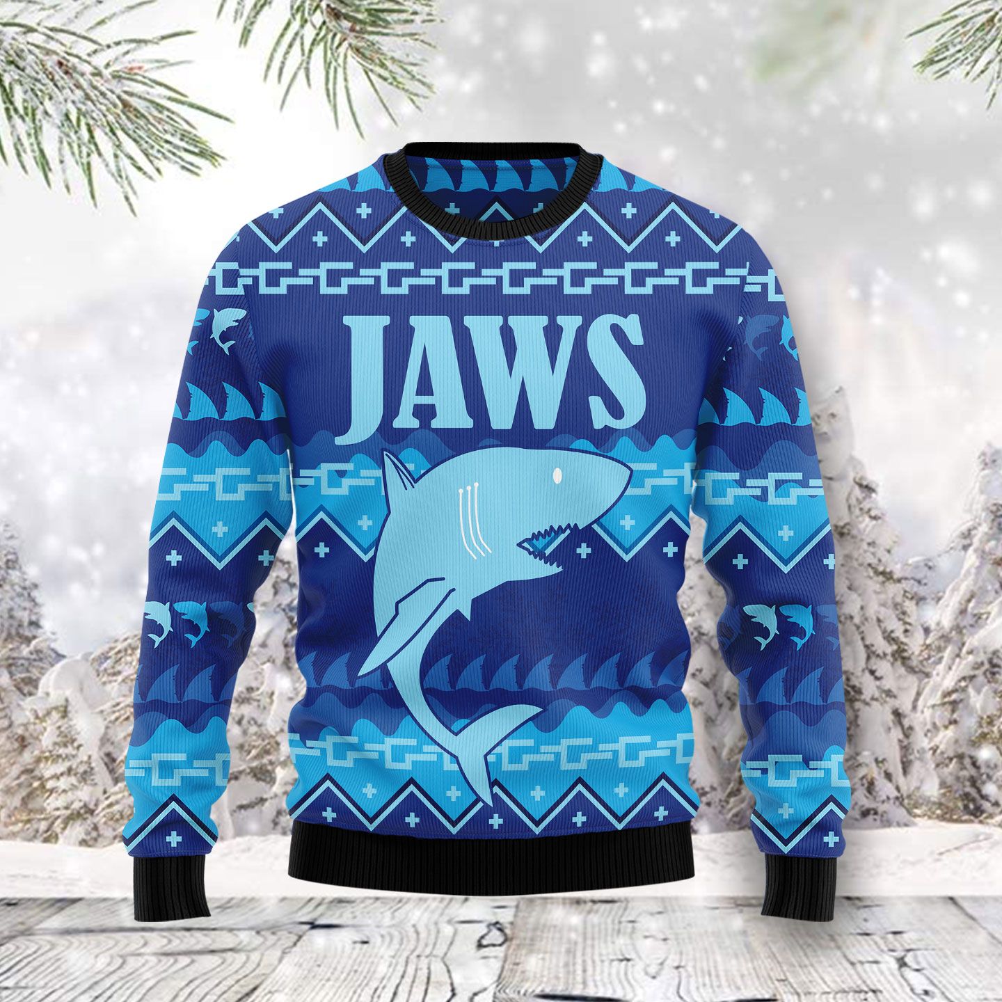 Shark Jaws TY0312 Ugly Christmas Sweater