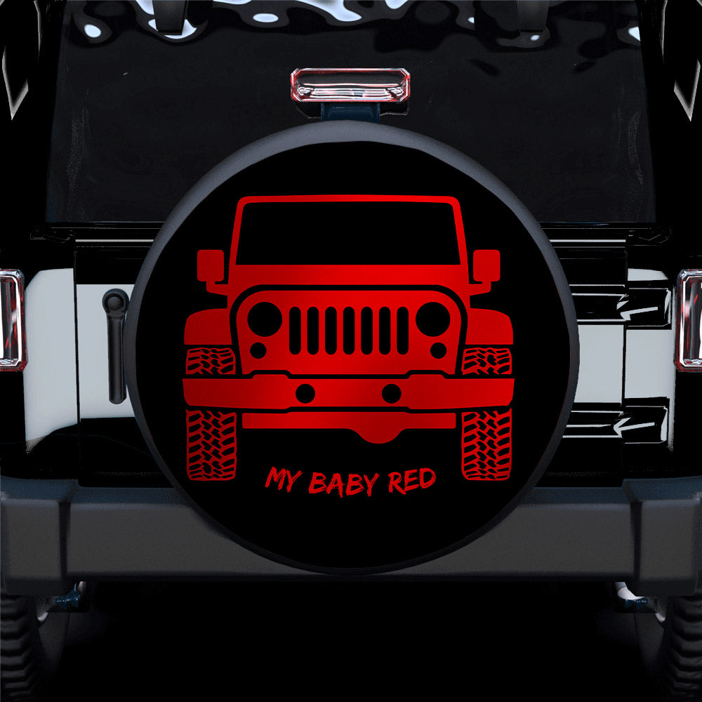 My Baby Red Jeep Car Spare Tire Covers Gift For Campers