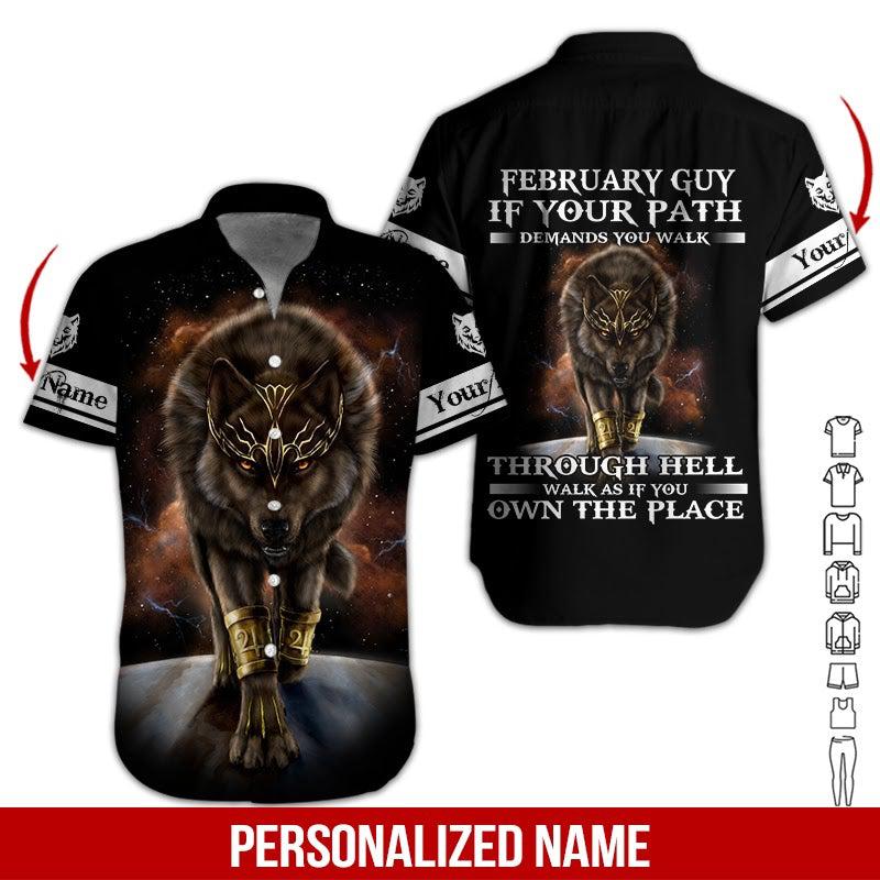 February Guy Custom Name Hawaii Shirt For Men Women Ha58464