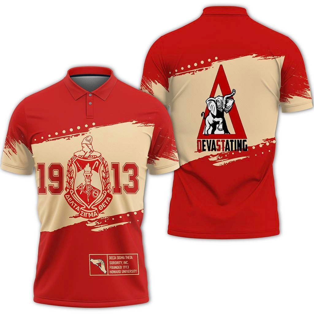 Wonder Print Polo Shirt – Delta Sigma Theta University Polo Shirt