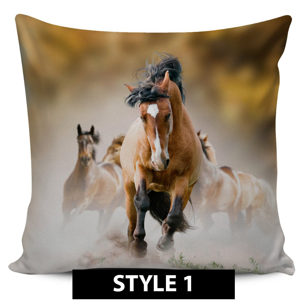 Running Horses Pillow Covers