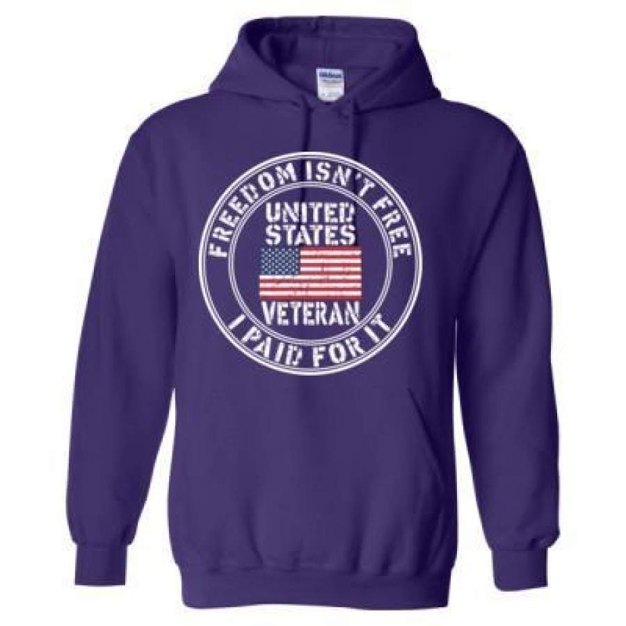 AGR Freedom Isnt Free I Paid For It United States Veteran – Heavy Blend™ Hooded Sweatshirt