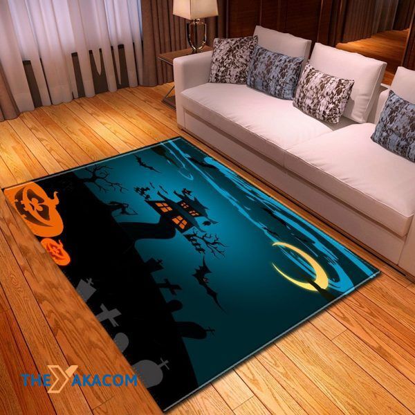 The Way To Back Home Happy Halloween Rectangle Area Rug Floor Decor