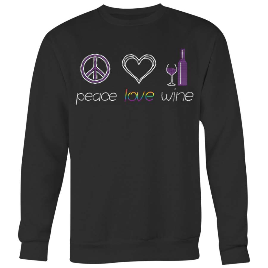 Peace Love Wine Shirts, Gay Pride Shirts