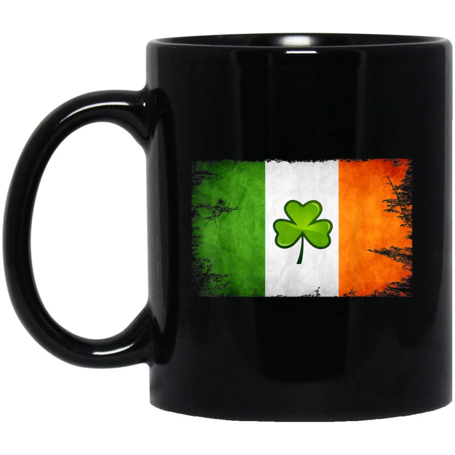 Ireland Flag Mug St Patricks Day Vintage Distressed Gift Mug