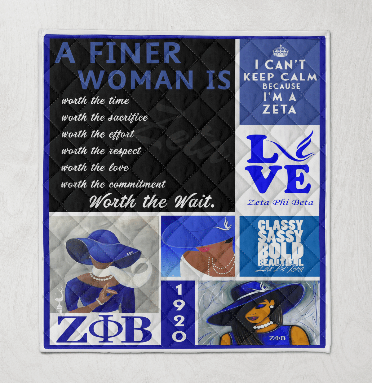 Zeta Phi Beta Quilt Blanket Wq2609942