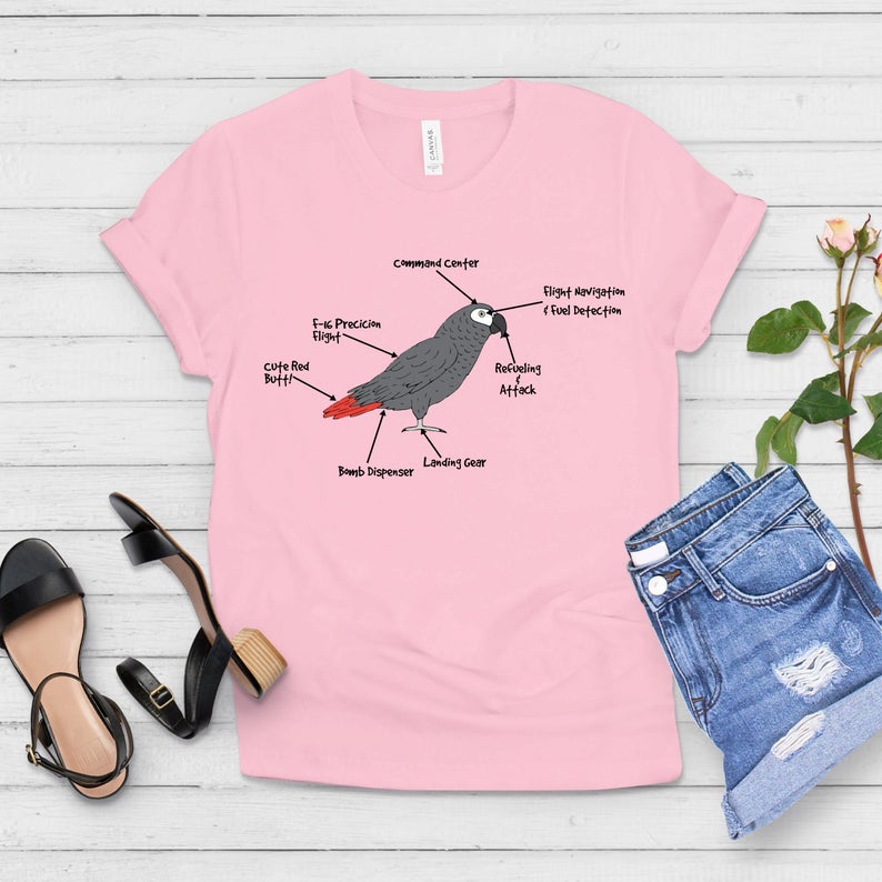 Anatomy Of An African Grey Parrot Shirt