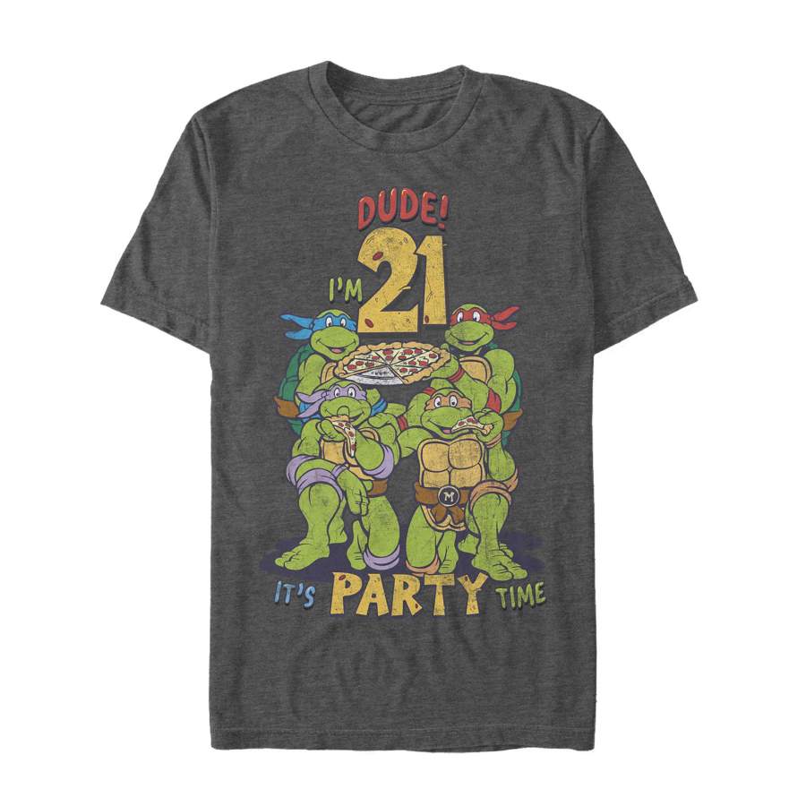 Teenage Mutant Ninja Turtles Men’s 21st Birthday Pizza Party  T Shirt