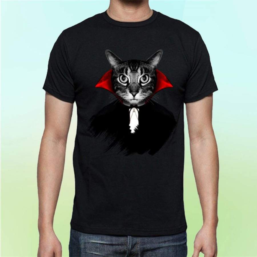 Vampire Cat T-Shirt #Fashion #Tshirt, T-Shirts Fashion Men Streetwear Tshirt Printed Tee Men Short Sleeve T-Shirt