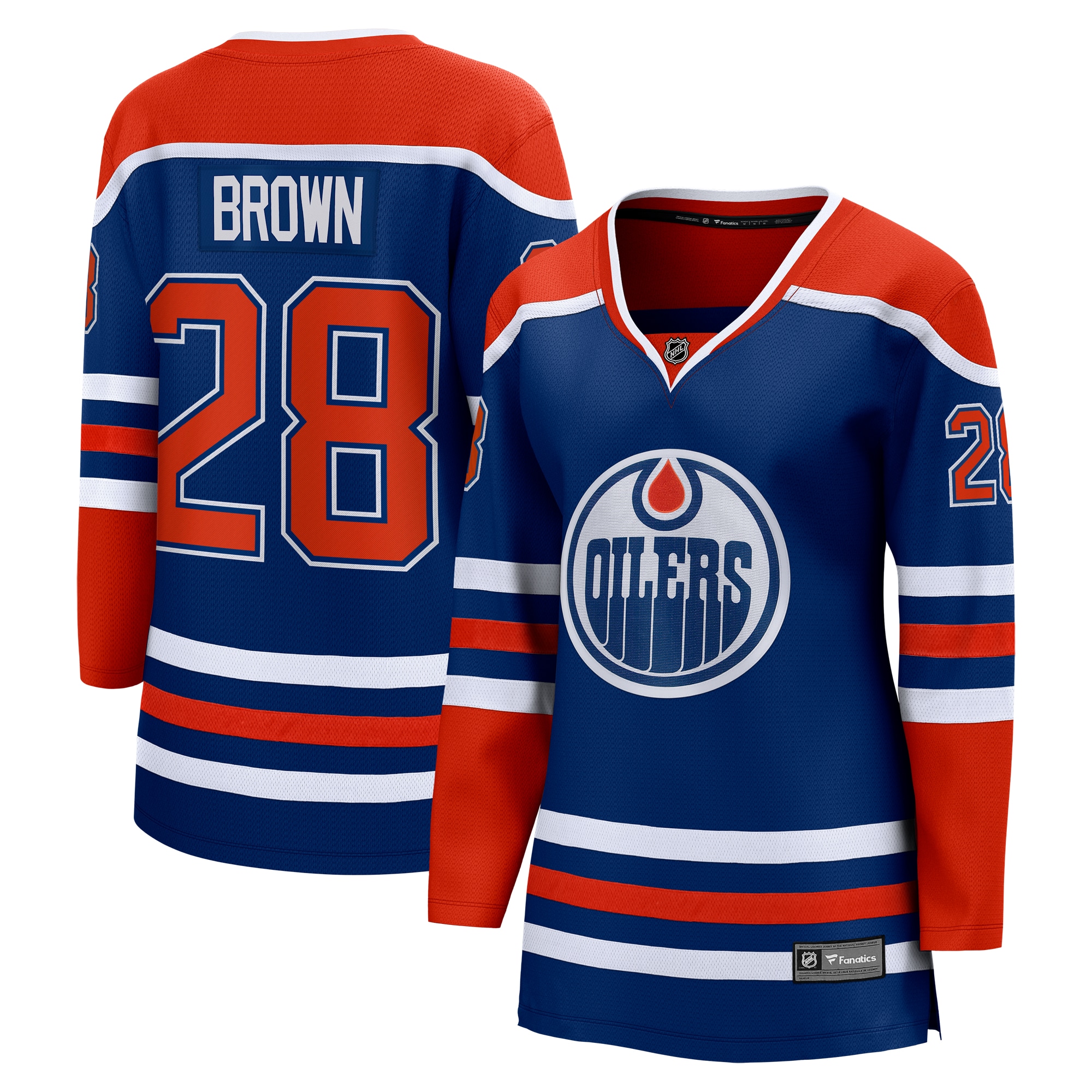 Women's Edmonton Oilers Connor Brown Royal Home Breakaway Player Jersey