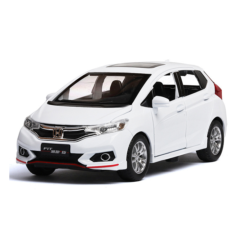 New 1:32 Diecast simulation toy cars alloy model HONDA FIT miniature scale metal Vehicles birthday gifts for children collection alx