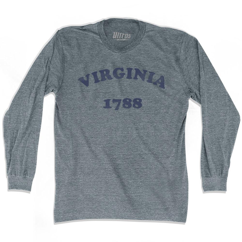 Virginia State 1788 Adult Tri-Blend Long Sleeve Vintage T-shirt