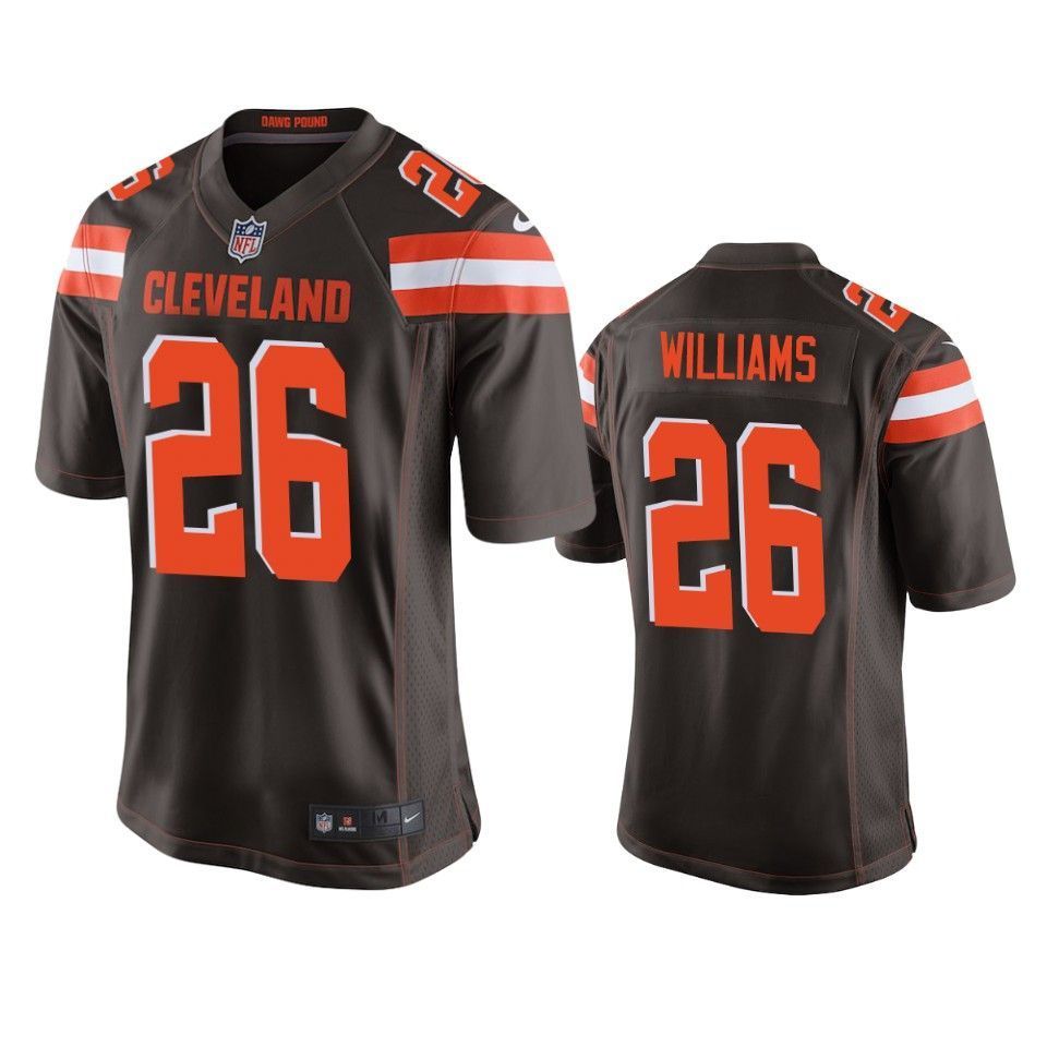 Cleveland Browns Greedy Williams 2019 NFL Draft Brown Game Jersey