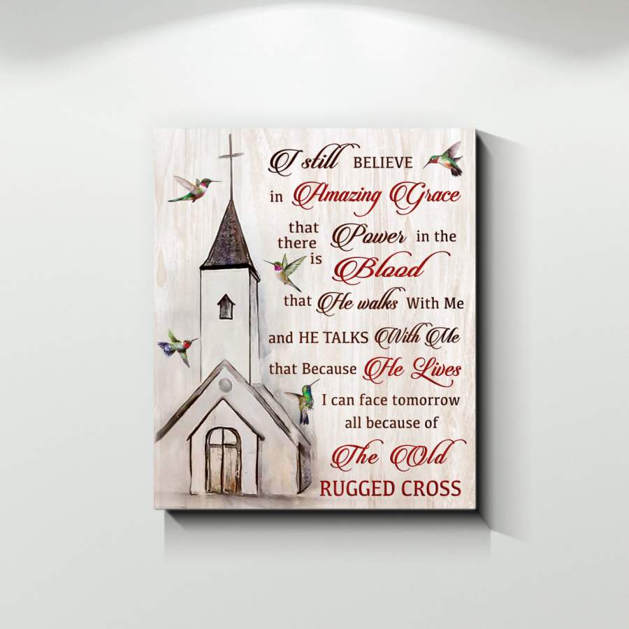 Canvas – Hummingbird – The Old Rugged Cross