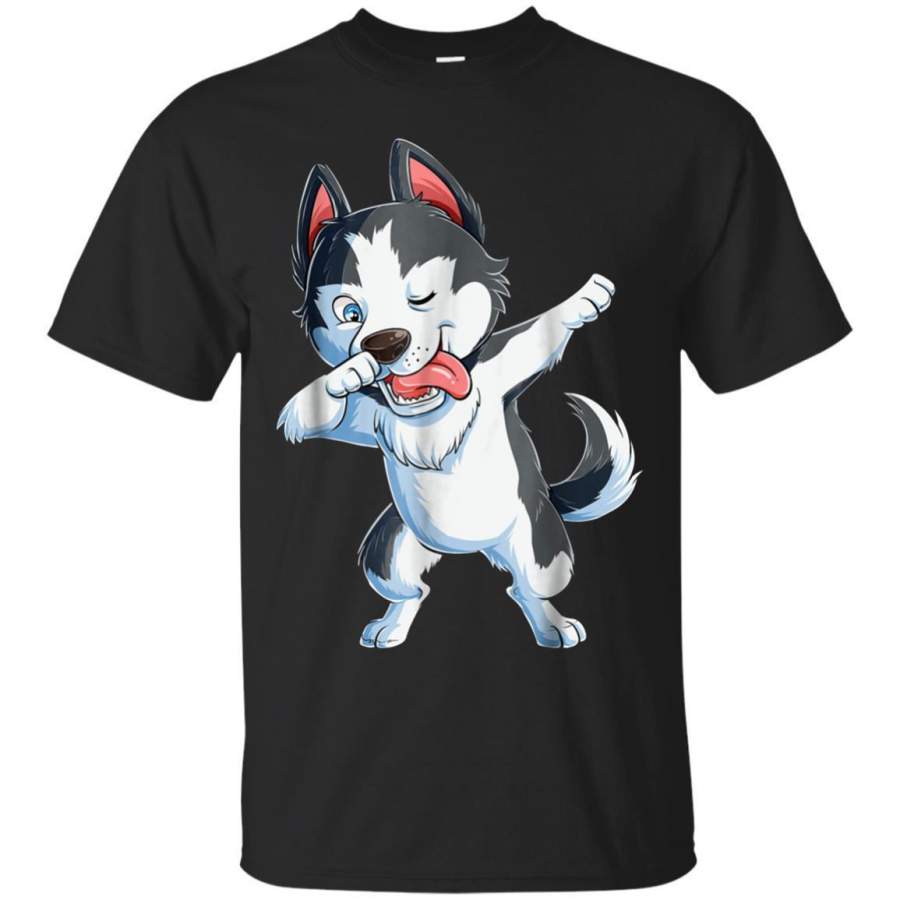 AGR Dabbing Siberian Husky T Shirt Boys Dab Dance Puppy Lover Jaq T-shirt