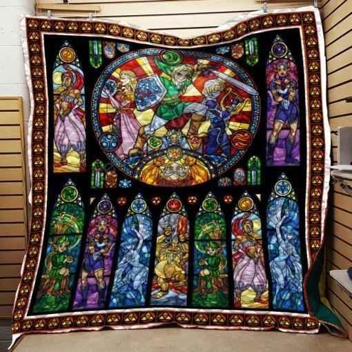 Zelda Stained Glass Game Th0907 Quilt