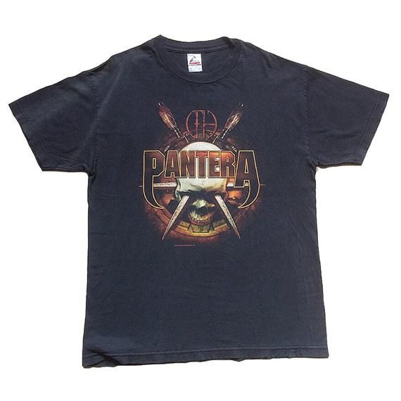 Vintage Pantera CFH Cowboy From Hell Impaled Skull Knives Logo unisex tshirt size L Phil Anselmo Down Heavy Metal Sale