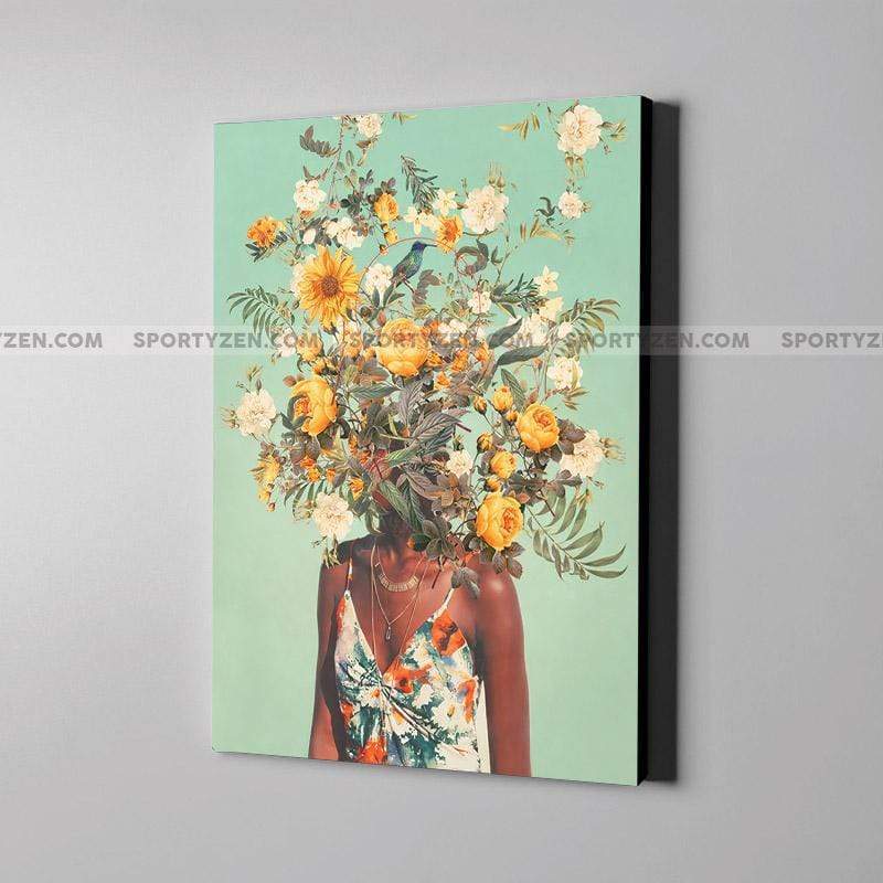 Flowers Girl Canvas Prints #3006H