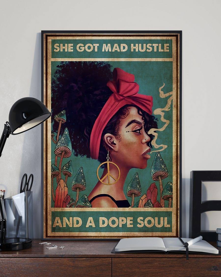 Afro Mad Hustle Canvas Gift for Friend Birthday Gift Warm Home Decor Wall Art Visual Art