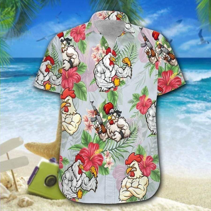 Hawaii Aloha Shirts Rooster Fighter Hawaii Shirt For Hawaii Ha68748